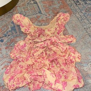 Olivaceous Pink Floral Dress